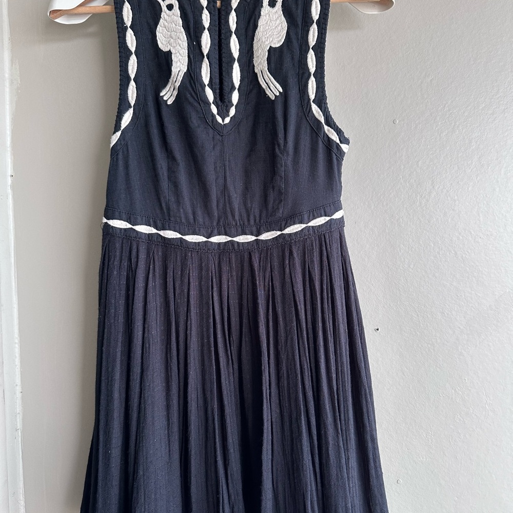 Black and White Embroidered Dress - Picture 3 of 3